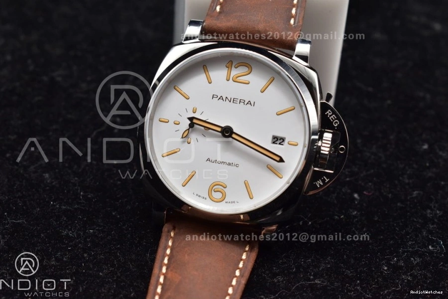 977 Best Dial Edition on Luminor PAM1046 Asso AXXXIV Strap Bold Due VSF White Brown 0129
